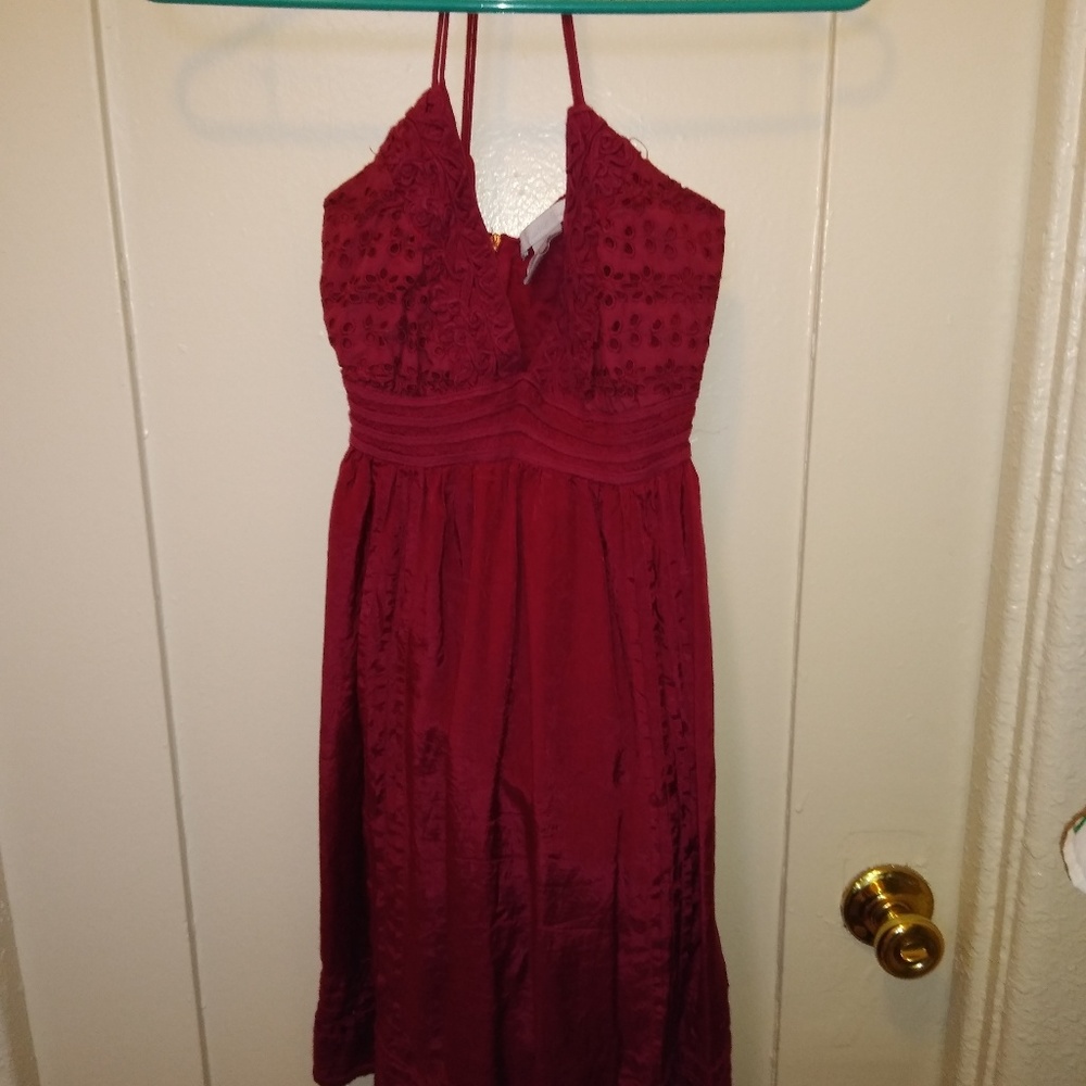 Burgundy dress